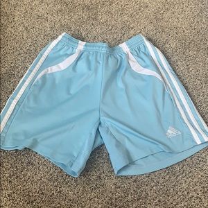 Adidas light blue shorts!